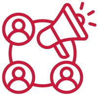 announce icon with some user icon